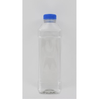 Aurora Scientific 1000mL Clear PET (Polyethylene) Bottle  with Blue HDPE Cap Dosed with Sodium Thios