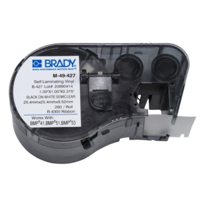 Brady M-49-427 label for BMP41/51/53 printer 25.40mm (W) x 25.40mm (H)