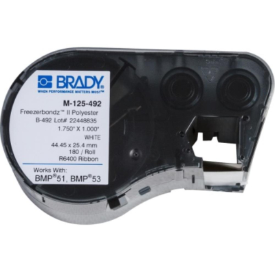 Brady M-125-492 FreezerBondz label for BMP51/53 printer 44.45mm (W) x 25.40mm (H)
