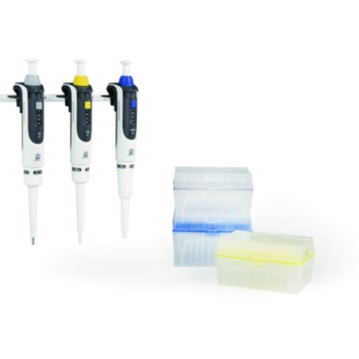 BRAND Transferpette S Starter-Kit Micro: 3x pipettes (0.1-25ul 0.5-10ul 10-100ul) 3x TipBox pipette