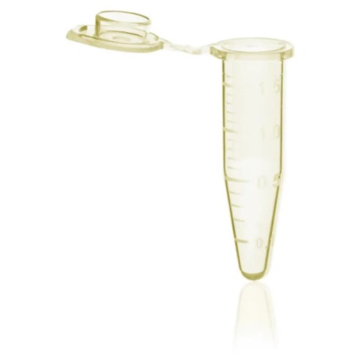 BRAND PP Microcentrifuge Tubes with Lid 1.5mL Yellow BIO-CERT PCR Quality