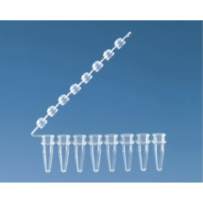 BRAND Domed Cap Strips for 8-Tube PCR Tube Strips Clear