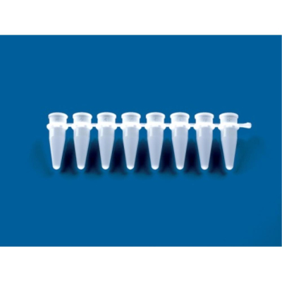 BRAND 0.2mL 8-Well PCR Tube Strips without Caps White