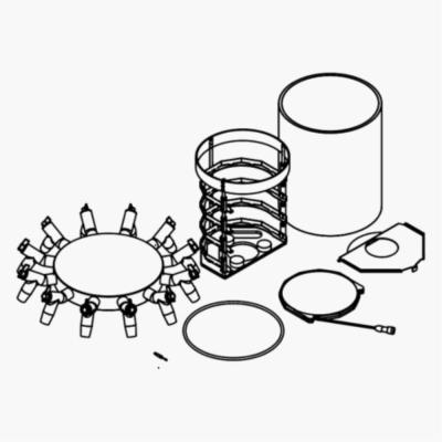 Buchi Lyovapor 4 Heated Shelf Drying Chamber and 12 Position Manifold