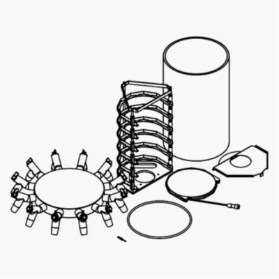 Buchi Lyovapor 6 Heated Shelf Drying Chamber and 12 Position Manifold