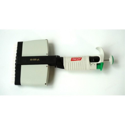 ClearLine 12-Channel Variable Volume Micropipette 50-300uL Green