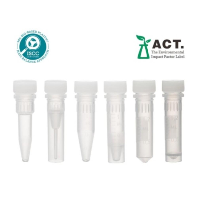 ClearLine BIOBased Screw Cap Microtubes Conical Sterile 1.5mL