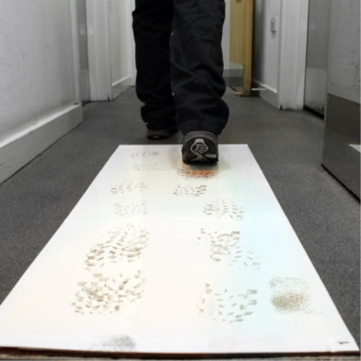 COBA Europe First-Step Tack Entrance Mat 0.45m x 1.17m White