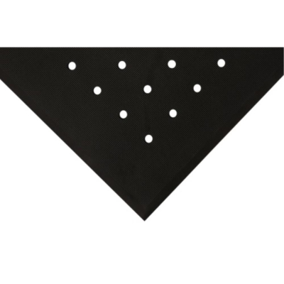 COBA Europe Hygimat Hygienic Anti-Fatigue Mat with Holes 0.6m x 0.9m Black