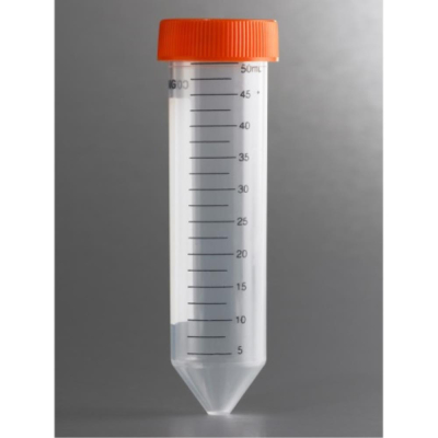 Corning 50mL PP Centrifuge Tubes Conical Bottom Plug Seal Cap Rack Packed Sterile 25/Rack 500/Case