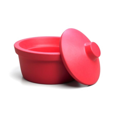 Corning Ice bucket with lid round 2.5L red