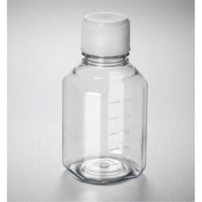 Corning PET Bottle 250mL Graduated 31mm Screw Cap validated against IATA Sterile Triple-bagged Pre-a