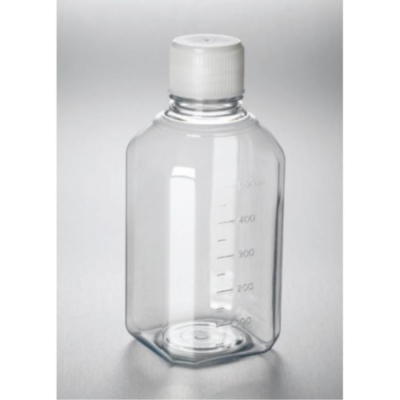 Corning PET Bottle 500mL Graduated 31mm Screw Cap validated against IATA Sterile Triple-bagged Pre-a