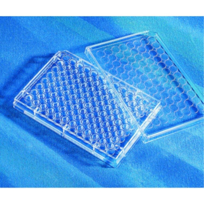 Corning 96 Well EIA/RIA Clear Flat Bottom High Bind Microplate 20 per Bag with Lid Sterile