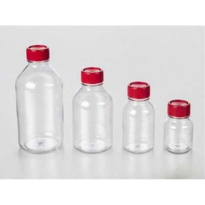 Costar 125mL Traditional Style Polystyrene Storage Bottles with 45mm Caps