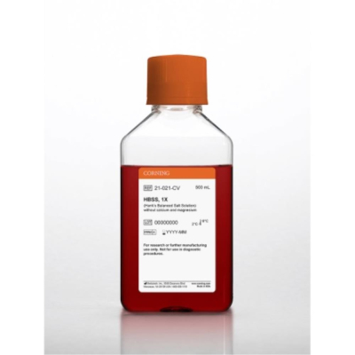 500mL HBSS (Hanks Balanced Salt Solution) 1x without Calcium and Magnesium
