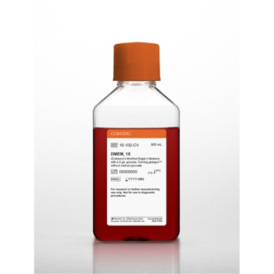 500mL DMEM (Dulbeccos Modification of Eagles Medium) with glutagro 4.5 g/L Glucose Phenol Red withou
