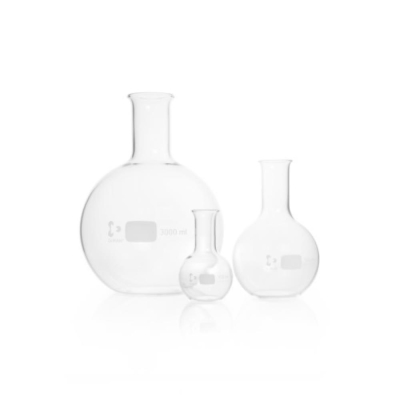 Duran Glass Flask 3L Flat Bottom