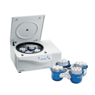 Eppendorf Centrifuge 5810 R  with rotor S-4-104 and adapter for round-bottom tubes diameter 13/16mm