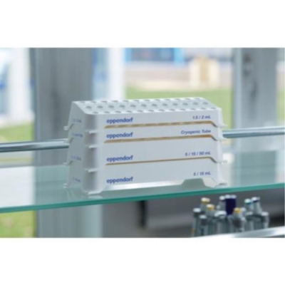Eppendorf 36 Well Tube Rack For Cryogenic Tubes - White, Autoclavable, Polypropylene, Numbered  Posi