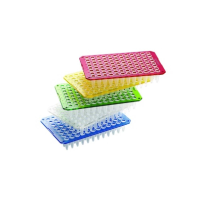 Eppendorf twin.tec microbiology 96 Well PCR Plate Semi-Skirted Clear Wells Blue Plate
