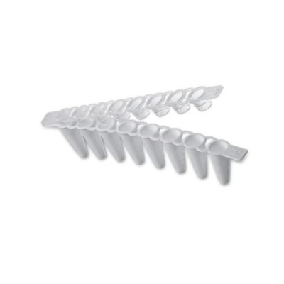 Eppendorf real-time 8-Tube PCR Tube Strips with Masterclear Cap Strips PCR Clean White