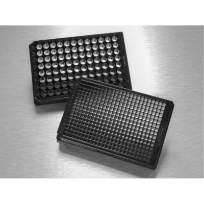 Falcon 96 Well Black with Clear Flat Bottom TC-Treated Microplate with Lid Sterile
