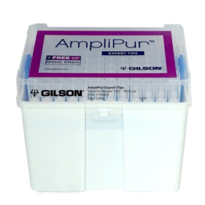 Gilson AmpliPur Expert Filter Tips FT1200 100-1200uL Racked RNase DNase Free 10 x 96