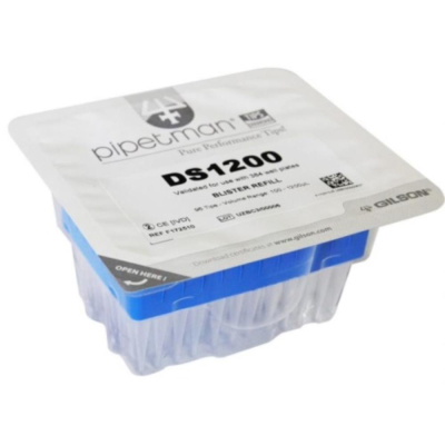 Gilson D1200ST 50-1200uL PIPETMAN DIAMOND Tips in BLISTER REFILL - Sterile - 10 Refills of 96