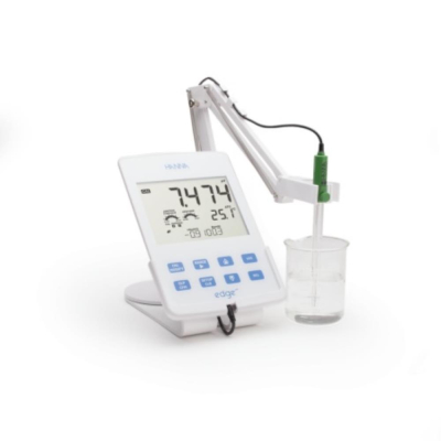 Hanna edge pH Meter Complete with Docking Station  and Electrode Holder with HI-11310 Digital Glass