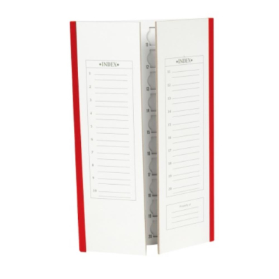 Heathrow Scientific 20-Place Slide Tray Cardboard - Red Trim