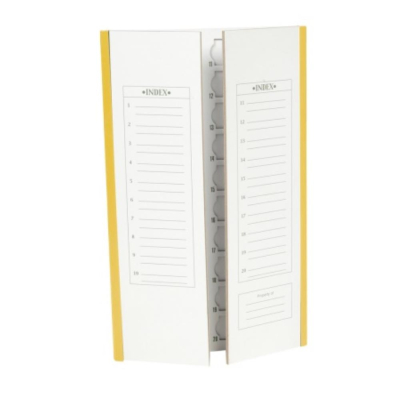 Heathrow Scientific 20-Place Slide Tray Cardboard - Yellow Trim