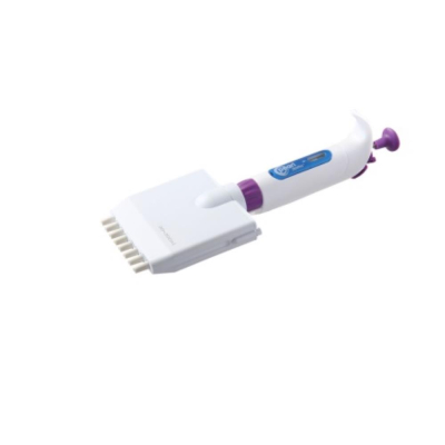 Heathrow Scientific Pearl Adjustable Micro Pipette 8 Channel - 30-300ul - White/Purple