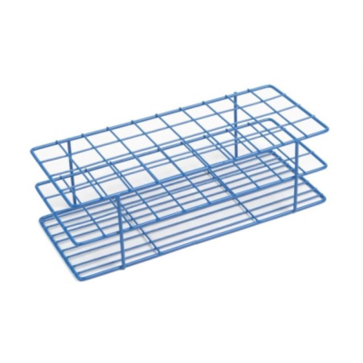 HDPE Coated Wire Tube Rack 24mm 4x10 Blue