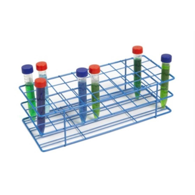 HDPE Coated Wire Tube Rack 25mm 4x10 Blue
