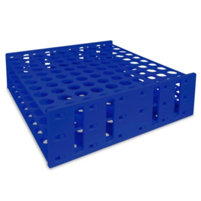 Heathrow Scientific Mega Rack for 100 x 28-32mm  Tubes (50mL) - Blue