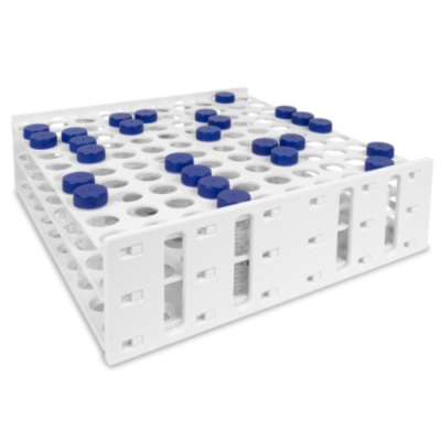 Heathrow Scientific Mega Rack for 100 x 28-32mm  Tubes (50mL) - White