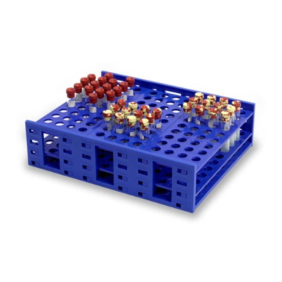 Heathrow Scientific Mega Rack for 120 x 13-16mm  Tubes (10mL) - Blue