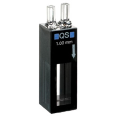 Hellma Flow Cell with Inflow/Outflow, 200-2500nm, 1mm Path Length, 120uL Volume