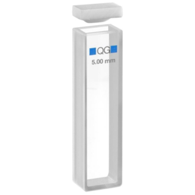 Hellma Absorbance/transmission Cuvette Quartz Clear Body With PTFE Lid 5.0mm Path Length 1.75ml Fill
