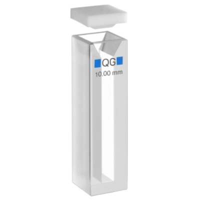 Hellma Cellect Absorbance/Transmission Cuvette QS/QG Quartz with PTFE Lid Path Length 10mm Fill Volu
