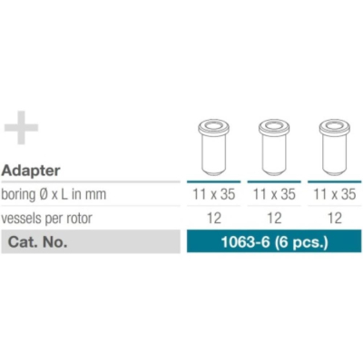 Hettich Adapter 1-place for 1.5-2.0 ml tubes Pediatric-tubes  BD-Microtube