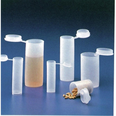 Sample tube with hinged lid Polyethylene 20ml 24.8x74.5mm