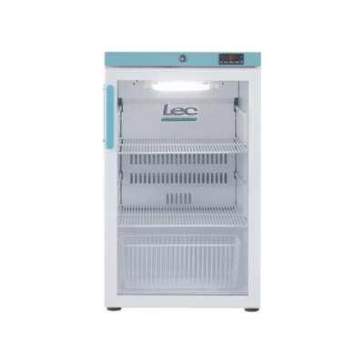 Lec Pharmacy Essential PEGR107UK Underbench Glass  Door Refrigerator +2C to +8C - 107L