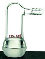 Synthware vacuum or argon adapter with hose connection on side, Joint: SJ 35/20