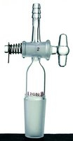 Synthware straight vacuum adapter with glass stopcock, male Joint: ST/NS 19/22