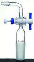 Synthware metering flow control adapter with PTFE stopcock, Joint: ST/NS 14/20