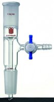 Synthware vertical vacuum take-off adapter with PTFE stopcock, Joint: ST/NS 24/40
