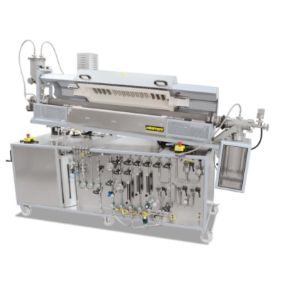 Nabertherm RSRC120 Rotary tube furnace with continous movement and gas suply for Hydrogen appliactio