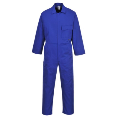 Royal Blue Standard Poly Cotton Coverall 65% Polyester 35% Cotton Size Large Regular